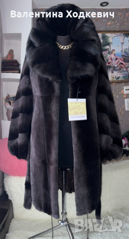 🚫Намаление Шикозно палто от бобър с норка , снимка 1 - Палта, манта - 44596428