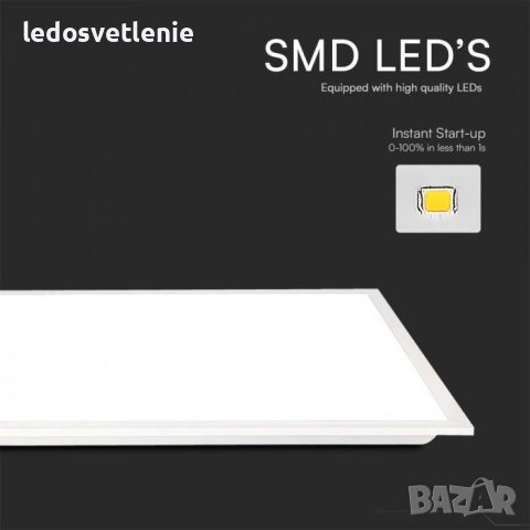  LED ПАНЕЛ V-TAC 40W 120x30см 4800LM 1200x300мм за вграждане в растер, снимка 4 - Лампи за таван - 44159708