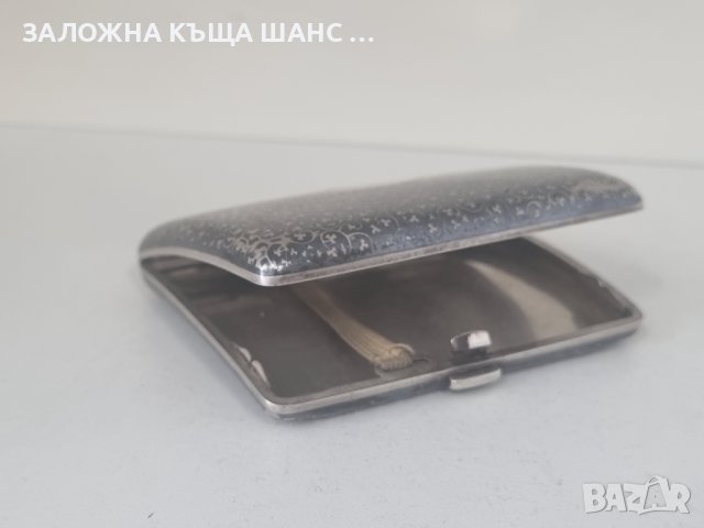 Сребърна табакера 900 проба с Niello, снимка 8 - Антикварни и старинни предмети - 40839521