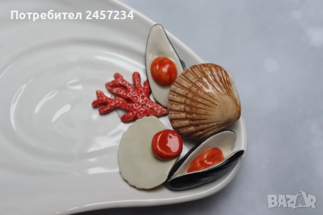 чинии италиански порцелан, ръчна изработка, снимка 12 - Чинии - 53722434