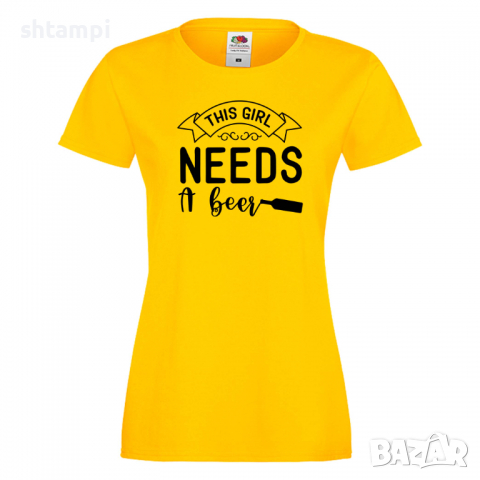Дамска тениска This Girl Needs A Beer 2,Празник,Бира,Бирфест,Beerfest,Подарък,Изненада, снимка 8 - Тениски - 36376303