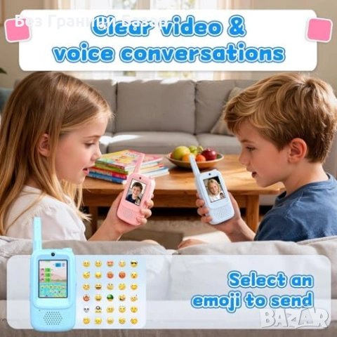Нови Детски видео уоки-токи комплект, видео чат, гласови съобщения, 350м, снимка 5 - Образователни игри - 53532918