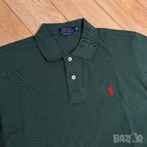 Мъжка тениска с яка Polo Ralph Lauren | M размер, снимка 3 - Тениски - 53565756