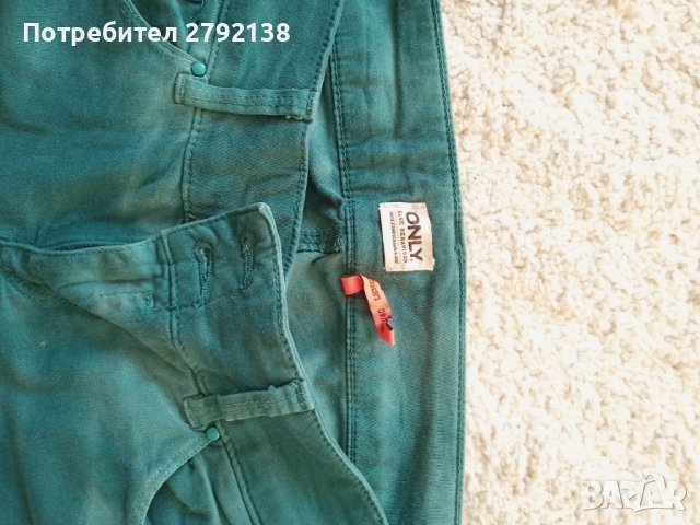 Дамски зелен панталон Only, снимка 3 - Панталони - 41525225
