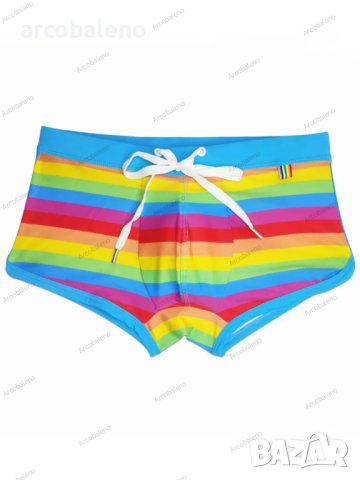 Мъжки бански шорти Rainbow fashion tethered slim Boxer , снимка 4 - Бански - 41450471