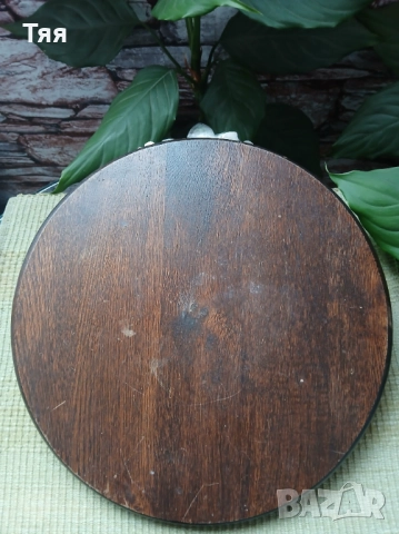 Дървен поднос с метален орнамент гроздове , снимка 5 - Декорация за дома - 52344277