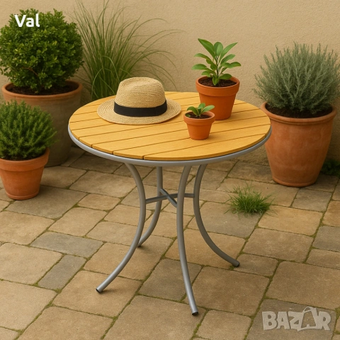 Маса Muhler Bistro Polywood, 70xH72см, снимка 3 - Маси - 53643158