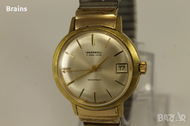 1970's INGERSOLL Позлатен Английски Часовник, снимка 3 - Мъжки - 52141950