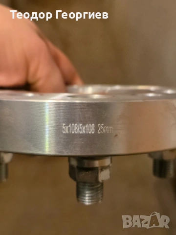 Фланци 5х108 25мм ц.о. 63.4 Комплект предни и задни, снимка 4 - Гуми и джанти - 53746577