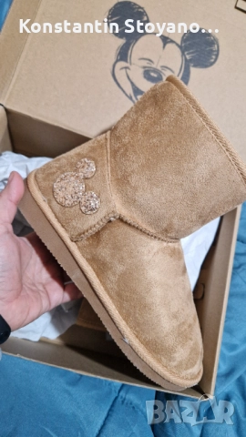 Walt Disney нови топли боти с апликация на Mickey Mouse Camel 38 EU, снимка 5 - Детски боти и ботуши - 52643523