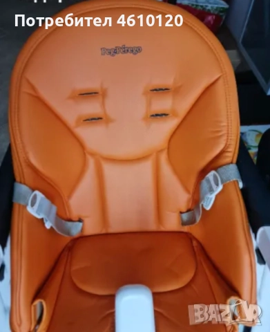 Италианско детско столче за хранене Peg Perego Siesta с чисто нова кожена тапицерия, снимка 4 - Други - 52065878