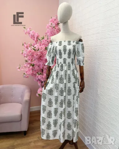 Рокля LFS Baroque Green 9012 , снимка 5 - Рокли - 50435325