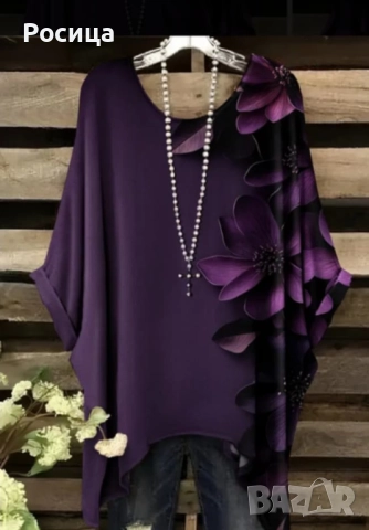 Дамски блузон туника размер 5ХЛ дължина до 90 см , снимка 1