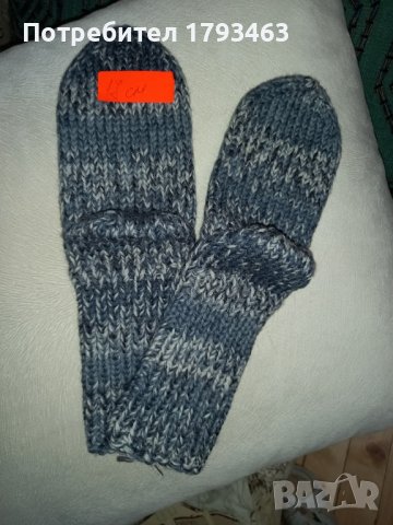 Ръчно плетени детски чорапи 75% вълна, снимка 1 - Чорапи - 38700621