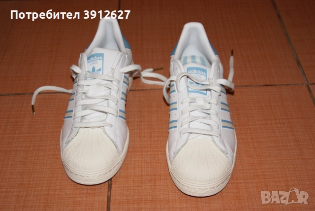 бели Stan Smith - Adidas кецове UK9 EU 43, снимка 3 - Кецове - 52354172