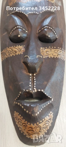 дърворезба маска Африка за ценители 50см , снимка 5 - Декорация за дома - 53845472