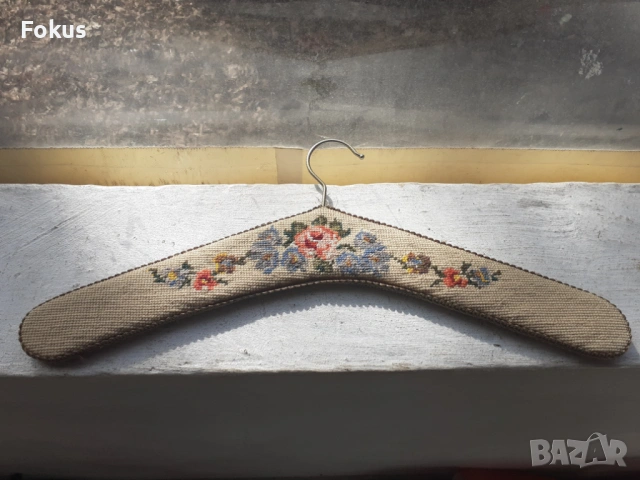 Уникални стари антикварни закачалки плетени тъкани фъкани, снимка 3 - Антикварни и старинни предмети - 53443582