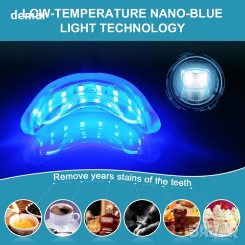 Комплект за избелване на зъби Riatanxi: 5×3 ml избелващи гел химикалки, 16X синя LED светлина, снимка 5 - Други - 49244976