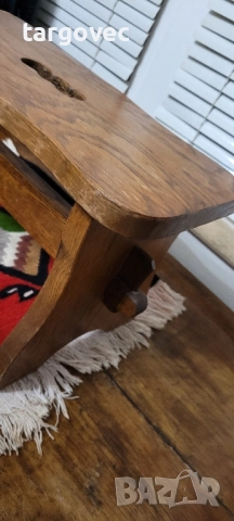 малко масивно Дъбово столче, снимка 4 - Столове - 51928701