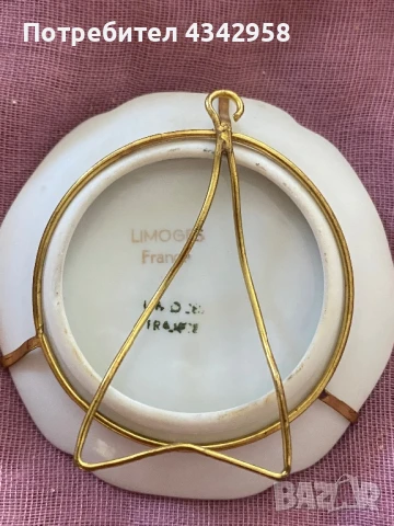 Antique .Limoge. France. Чинийка за стена., снимка 4 - Антикварни и старинни предмети - 50777649