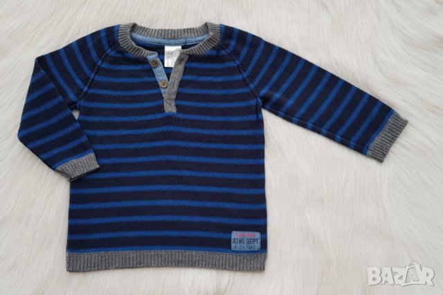 Пуловер H&M и ватирани дънки за бебе 74-80см., снимка 10 - Комплекти за бебе - 42415811
