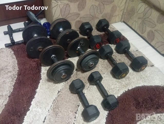 Разпродажба на фитнес тежести , дъмбели , лостове, лежанка , снимка 4 - Фитнес уреди - 52394025