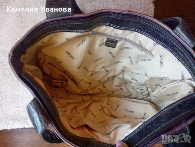 Кожени италиански  чанти Lisa Tucci,4 в 1 комплект -чанта,несесер,портмоне и калъфче, снимка 3 - Раници - 50845730