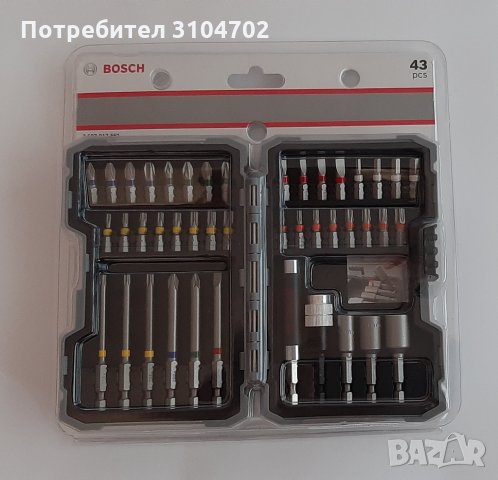 Bosch Комплект накрайници Extra hard 43 части, 2607017561, снимка 1 - Винтоверти - 33874238