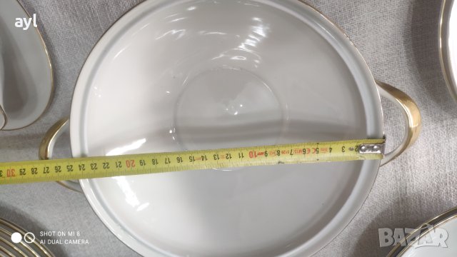 33 части Немски Порцеланов Kомплект за Хранене Bavaria Efenbein, снимка 7 - Сервизи - 42200957