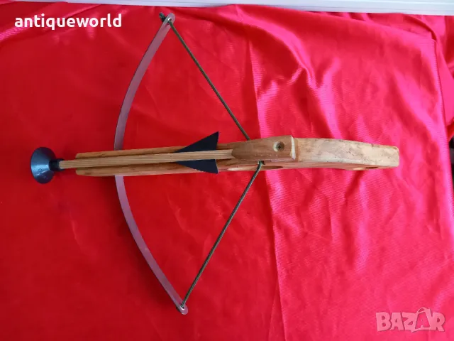 Стара Немска Дървена Играчка АРБАЛЕТ, снимка 2 - Антикварни и старинни предмети - 48048433