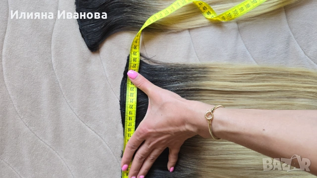 2 бр  Омбре двойни треси ест.коса , снимка 5 - Аксесоари за коса - 53783712