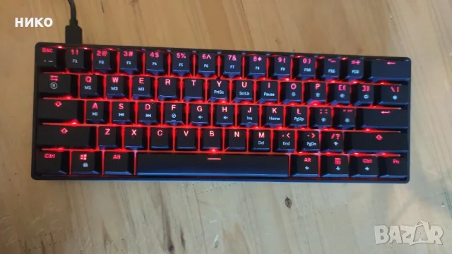 Механична геймърска клавиатура MIZAR MZ 60 LUNA сgateron optical brown суичове, снимка 4 - Клавиатури и мишки - 56018122