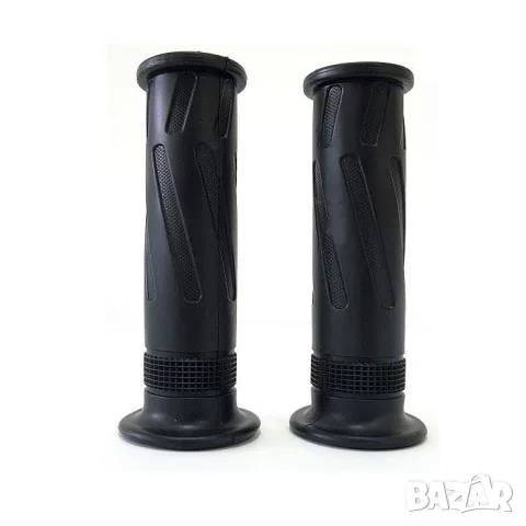 Черни релефни ръкохватки за кормило 7/8 inch без тапи