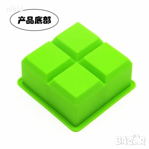 4 бр 5 см квадрат квадрати куб кубчета силиконов молд форма калъп сапун гипс, снимка 4 - Форми - 41270341