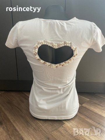 Тениска със сърце, снимка 4 - Тениски - 39458456