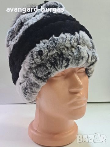 Дамска шапка, лукс Чинчила -230, снимка 2 - Шапки - 52214160