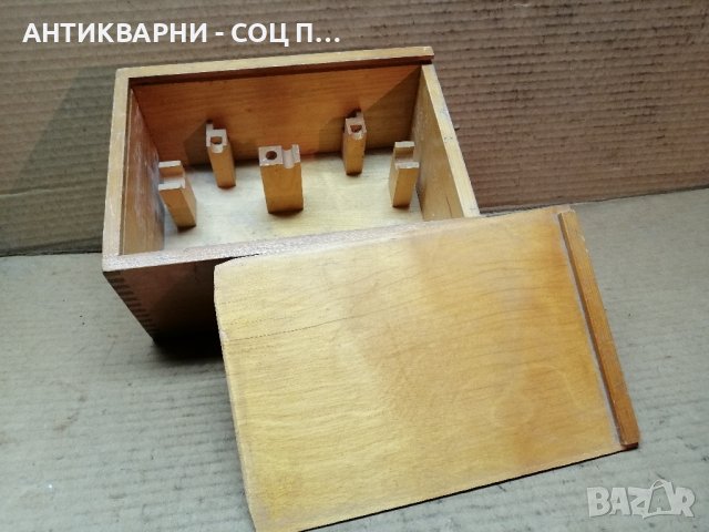 Стара Соц Дървена Кутия. , снимка 6 - Антикварни и старинни предмети - 41776615
