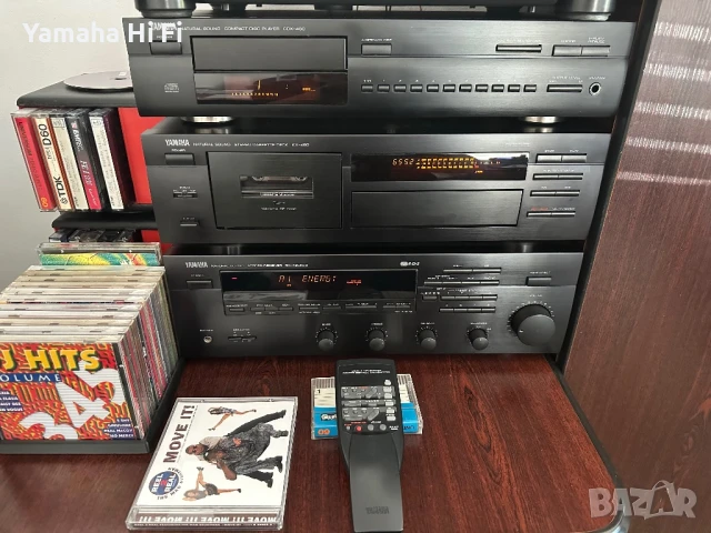Аудио техника Yamaha. Сет Yamaha - Yamaha RX-495RDS, Yamaha KX-480, Yamaha CDX-480, дистанционно у-е  			