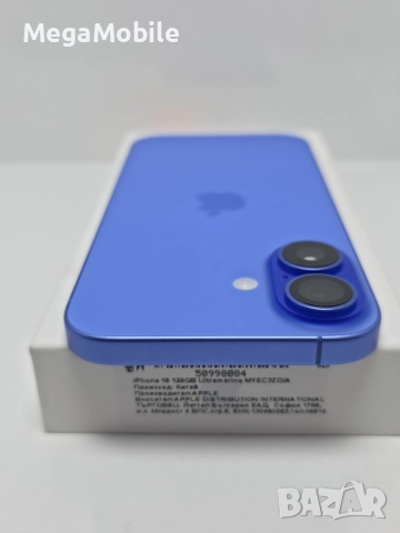 ✅️НОВ•iPhone 16 128GB Ultramarine, снимка 4 - Apple iPhone - 52818990