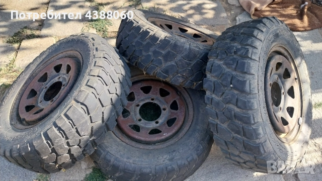 4 гуми с джанти, общо 8 гуми 195/80R15, снимка 3 - Гуми и джанти - 52054176