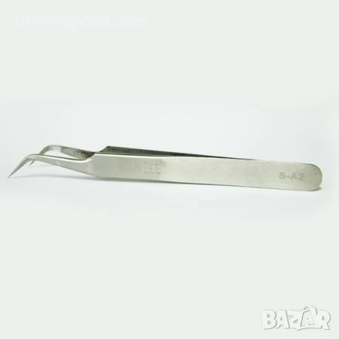 Професионална финна часовникарска пинсета с извит връх неръждаема инструмент за часовникари бижутери, снимка 2 - Други инструменти - 50987654
