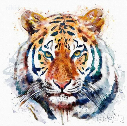 Тигър глава арт 5D гоблен диамантен гоблен картина мозайка за направа по схема с камъчета