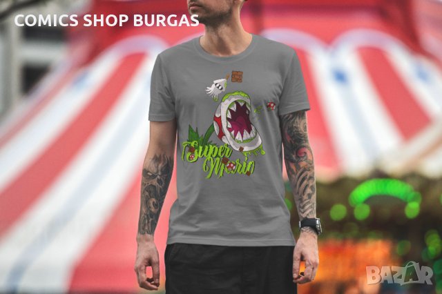 Мъжка тениска Super Mario - Piranha plant, снимка 6 - Тениски - 35751005