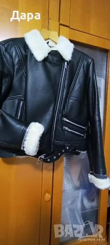 Дамско кожено яке М/L, снимка 8 - Якета - 52046725