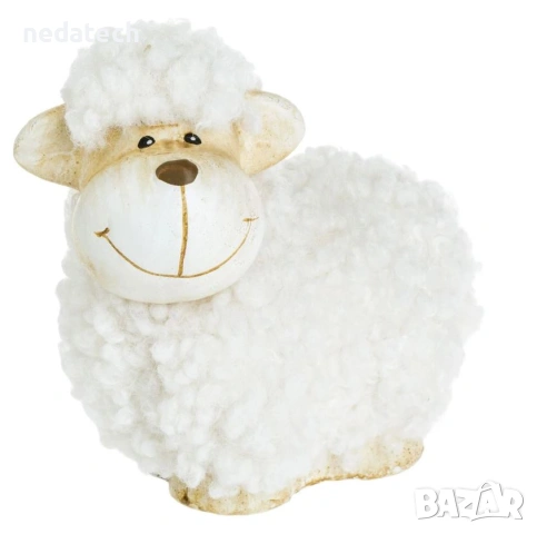 Керамична фигура Бяло агънце, 11x7x11 см