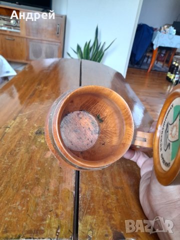 Стара дървена халба,чаша #2, снимка 5 - Други ценни предмети - 41935265