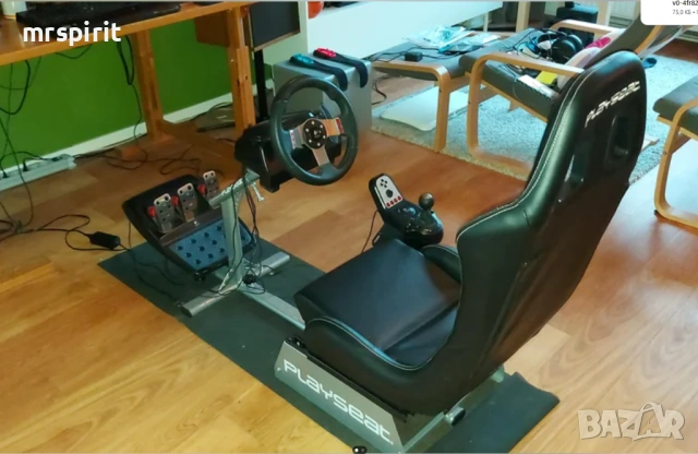 Състезателна конфигурация Logitech G27 на Playseat Evolution с държач за скоростен лост Pro и аксес, снимка 3 - Аксесоари - 53777885