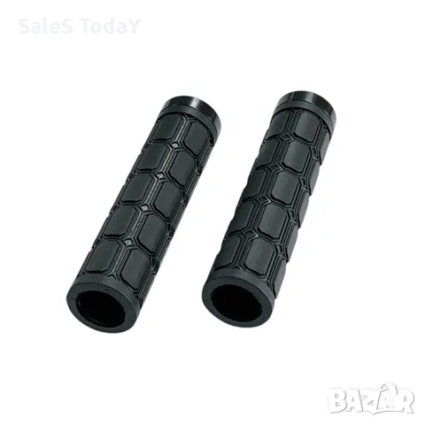 Ръкохватки за колело с тапи, дръжки за кормило, 2бр., 13,2см., черен, снимка 3 - Аксесоари за велосипеди - 36777102