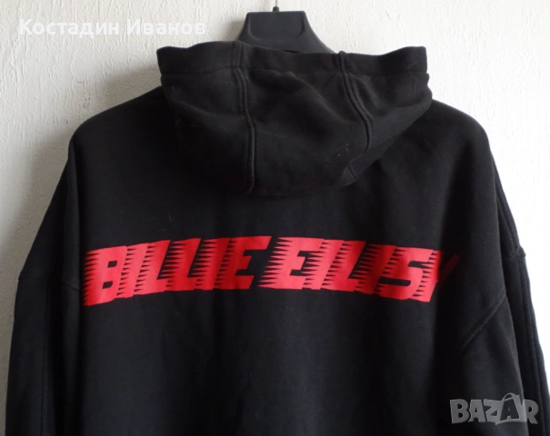 Billie Eilish H&M дамски суичър широк размер L Били Айлиш, снимка 4 - Суичъри - 53138080