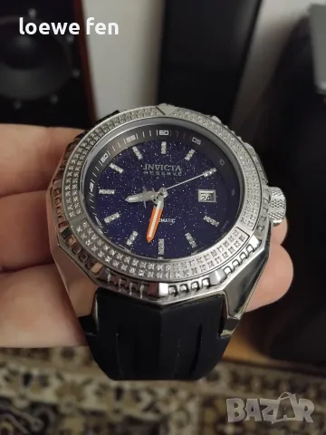 Invicta Akula Automatic Автоматик с истински диаманти по безела и циферблата! 54 мм каса!, снимка 4 - Мъжки - 56154848